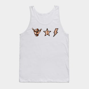 butterfly shaka hand, star & lightning sticker pack Tank Top